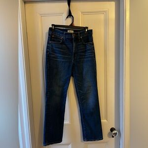 Madewell women jeans size 27 style: slim Demi boot dark wash